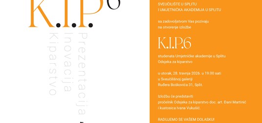 Otvaranje studentske izložbe K.I.P. 6 Kiparstvo, inovacija, prezentacija